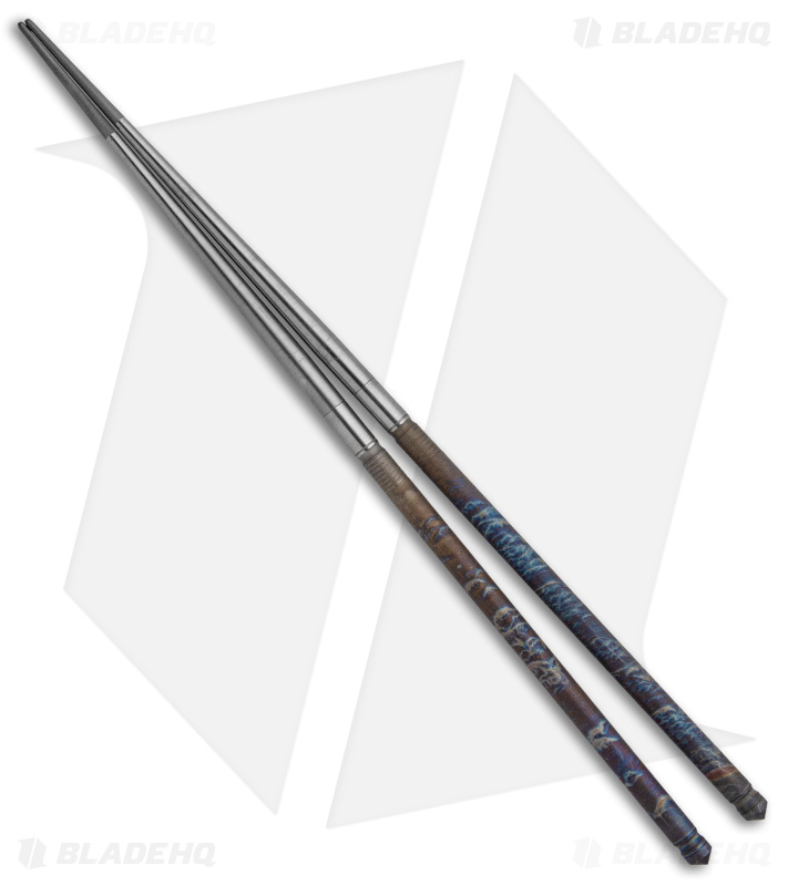 Foltsum 2 Piece Takedown Chopsticks Bead Blast Ti w/ Pouch