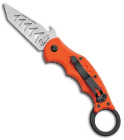 Fox Knives Dart Karambit Trainer Liner Lock Knife Orange G-10 (3.5" Bead Blast