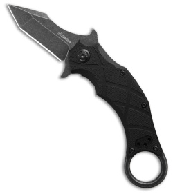 Fox Edge Claw Tanto Liner Lock Knife Black G-10 (2.40" Black Stonewash)