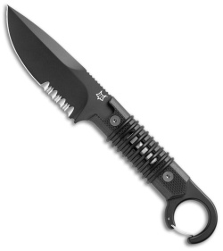 Fox Knives Ferox Fixed Blade Knife Black G-10 (3.5" Black Serr)