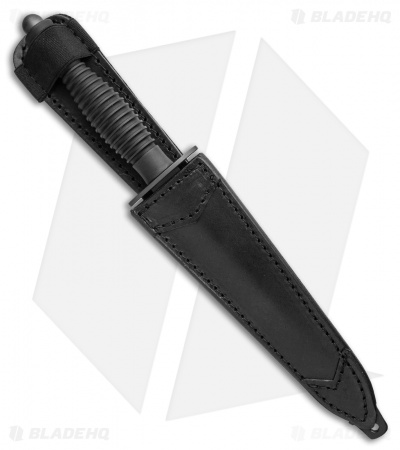 Fox Fairbairn Sykes Fighting Fixed Blade Knife Black Aluminum (6.75" Black)
