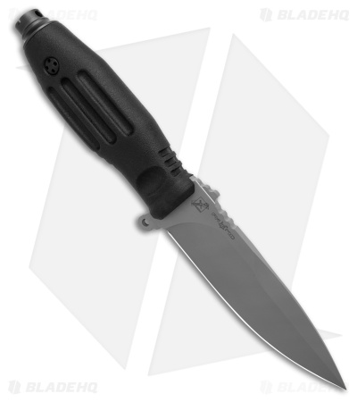 Fox Knives Mars Sputnik 10 Fixed Blade Knife Black TPR (4.75" Satin)  FX-810B 