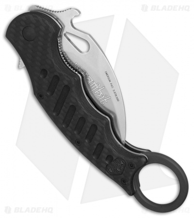 Fox Karambit Liner Lock Knife Carbon Fiber/G-10 (2.75" Stonewash)