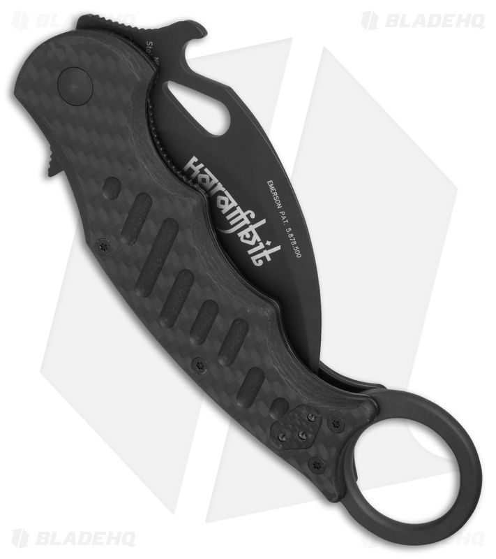 Fox Karambit Liner Lock Knife Carbon Fiber/G-10 (2.75" Black)