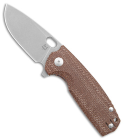 Fox Knives Vox Core Liner Lock Knife Brown Micarta (3.15" Stonewash)