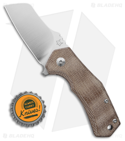 Fox Knives Italico Flipper Liner Lock Knife Brown Micarta  (2.3" Satin M390)