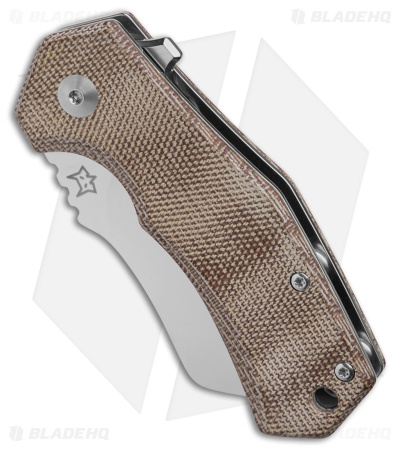 Fox Knives Italico Flipper Liner Lock Knife Brown Micarta  (2.3" Satin M390)