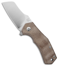 Fox Knives Italico Flipper Liner Lock Knife Brown Micarta  (2.3" Satin M390)