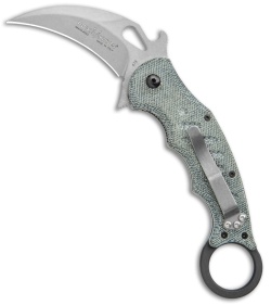 Fox Knives Karambit Folding Knife Black Micarta (3.1&quot; Stonewash) 479MIBSW | 129637
