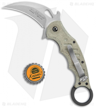 Fox Knives Karambit Folding Knife Green Micarta - Blade HQ
