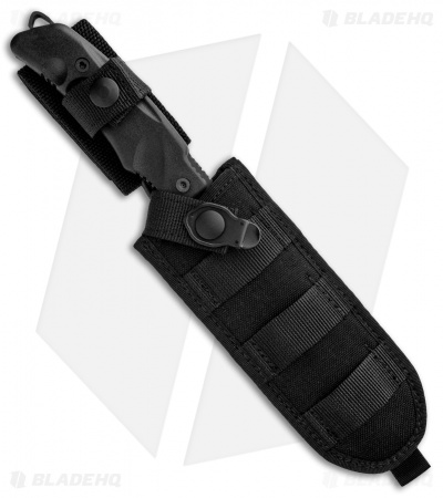 Fox Knives Parus Fixed Blade Knife & Survival Kit Black Forprene (6.8" Black)