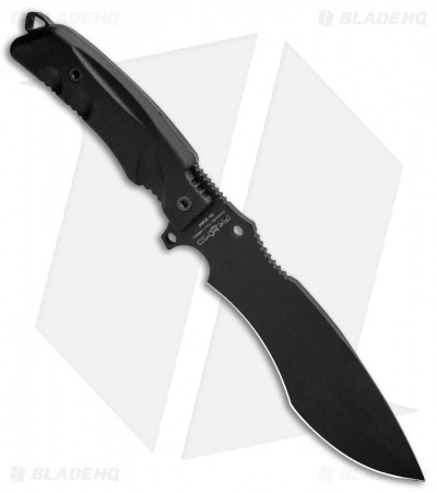Fox Knives Parus Fixed Blade Knife & Survival Kit Black Forprene (6.8" Black)