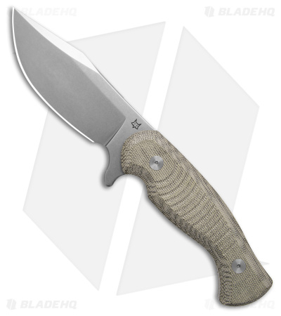 Fox Knives Van Poppel Eastwood Tiger Micarta OD Green (4.50" Stonewash)