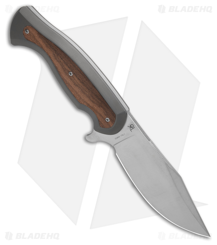 Fox Knives Van Popple Eastwood Tiger Titanium Ziricote Wood (4.50" Satin)