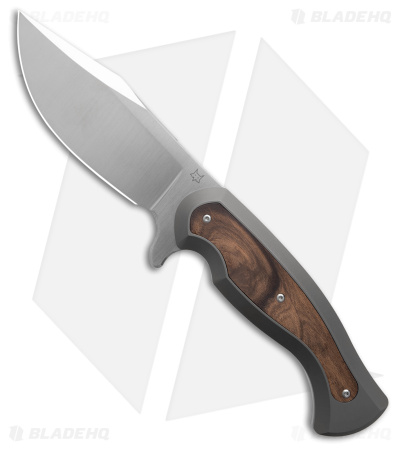 Fox Knives Van Popple Eastwood Tiger Titanium Ziricote Wood (4.50" Satin)