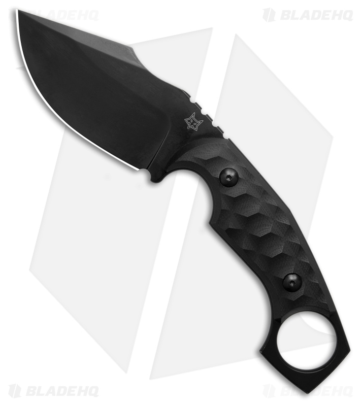 Fox Knives Monky Tumber Fixed Blade Knife Black G-10 (3.6" Black)