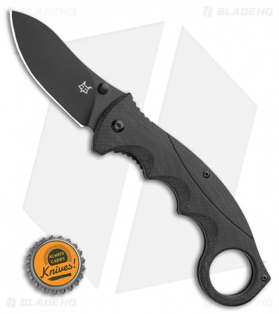 Fox Knives Russ Kommer Alaska Hunter Liner Lock Knife Black G-10 (2.9" Black)