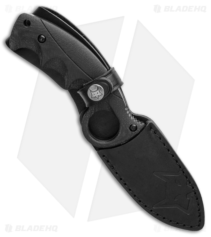 Fox Knives Russ Kommer Alaska Hunter Fixed Blade Knife Black G-10 (4.25" Black)