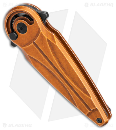 Fox Saturn Folding Knife Copper Aluminum (2.6" Black Stonewash) FX-551 ALCOB
