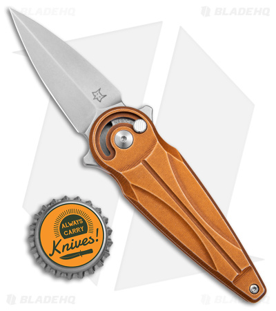 Fox Saturn Folding Knife Copper Aluminum (2.6" Stonewash) FX-551 ALCO