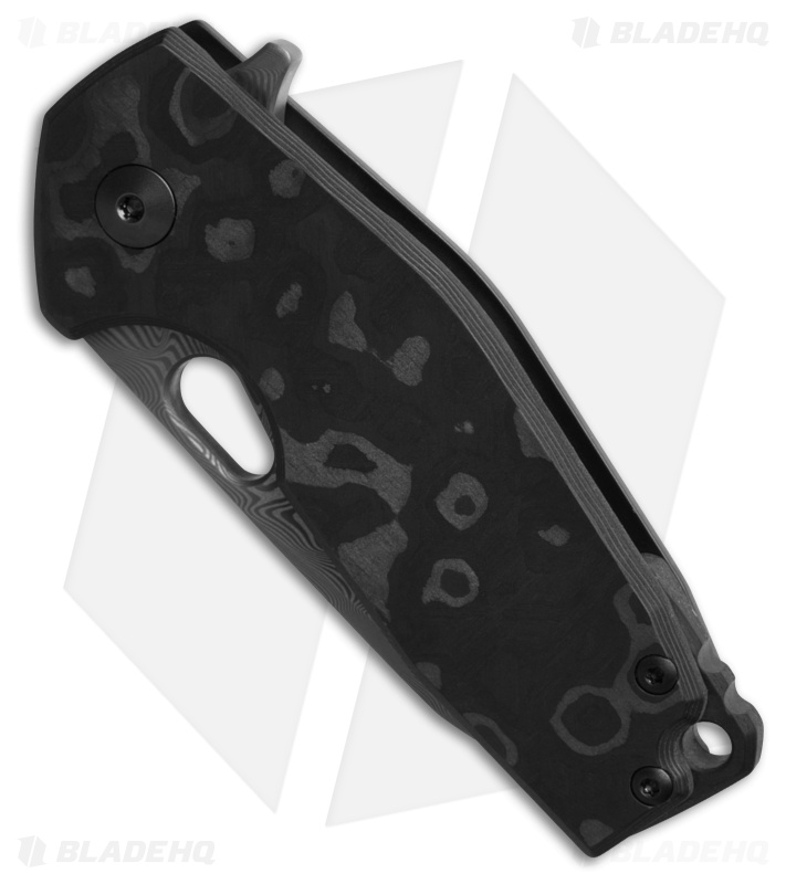 Fox Knives Jesper Voxnaes Suru Frame Lock Knife Blk Carbon Fiber (2.4" Damascus)