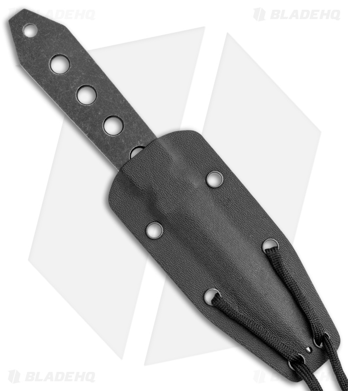 Fred Perrin Le Dague Fixed Blade Knife (3.625" Black Stonewash)
