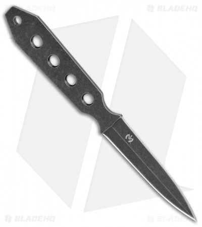 Fred Perrin Le Dague Fixed Blade Knife (3.625" Black Stonewash)