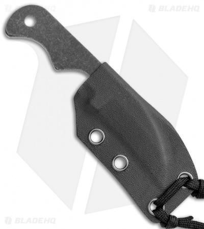 Fred Perrin Le Peeler Fixed Blade Neck Knife (2.5" Black Stonewash)