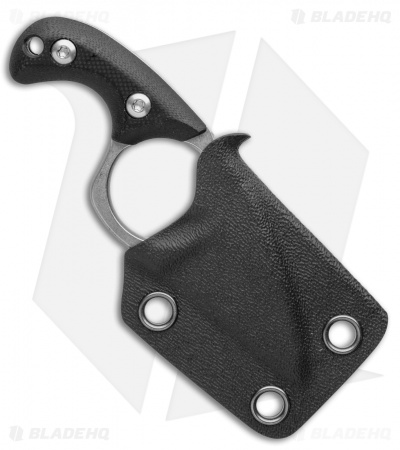 Fred Perrin Shorty Neck Knife Black G-10 (2.25" Stonewash)