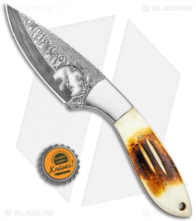Frost Cutlery Chipaway Classic | Bone + Damascus - FCW991SCDK