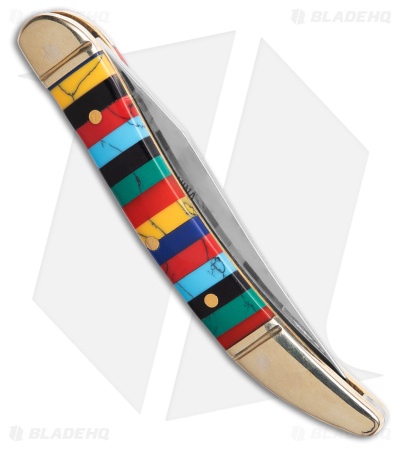 Frost Steel Warrior Slip Joint Knife Multi Color Spectrum Stone (2.2" Satin)
