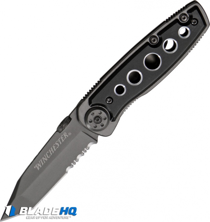 Winchester Parfive Tanto Knife Black/Gray Steel (2.75