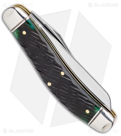 GEC #88 Tidioute Bayou Trapper Knife Swamp Green Jigged Bone Gator (3" Satin)