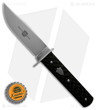 GEC H10 Hunter Fixed Blade Knife Green Jigged Bone Extra Small Seed (3.9" Satin)