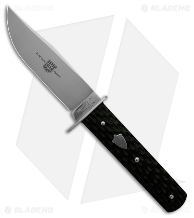 GEC H10 Hunter Fixed Blade Knife Green Jigged Bone Extra Small Seed (3.9" Satin)