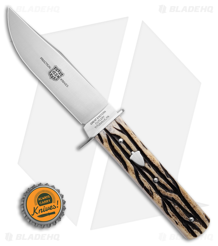 GEC H10 Hunter Fixed Blade India Jigged Bone - Blade HQ
