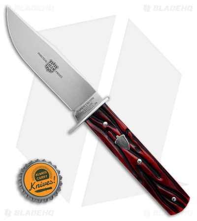 GEC H10 Hunter Fixed Blade Knife Red India Jigged Bone (3.9" Satin)