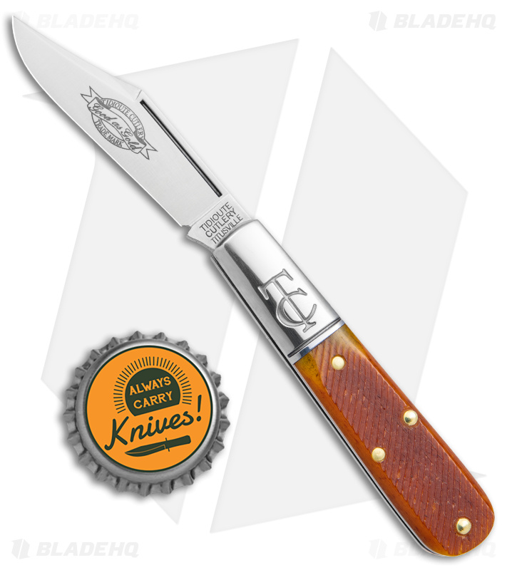 GEC #14 Tidioute Barlow Knife Goldenrod Sawcut Bone (2.35" Satin) 141122