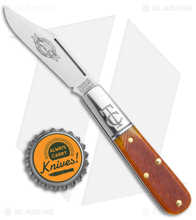 GEC #14 Tidioute Barlow Knife Goldenrod Sawcut Bone (2.35" Satin) 141122