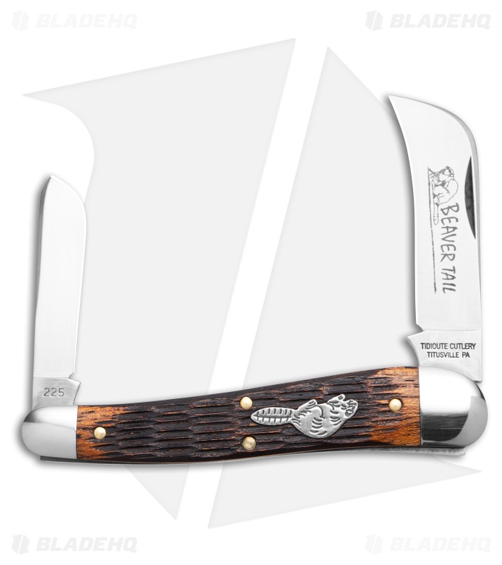 GEC Tidioute #38 John Chapman Knife Jigged Brazilian Cherry Wood (2.3" Satin)