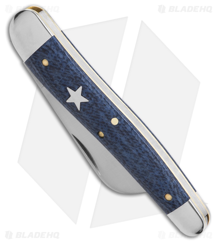 GEC Tidioute #38 John Chapman Pocket Knife Faded Denim Blue Micarta (2.3" Satin)