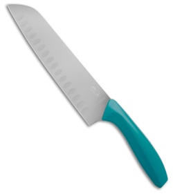 Gatco 12.5&quot; Fixed Blade Santoku Chef's Knife Teal Zytel | 223822