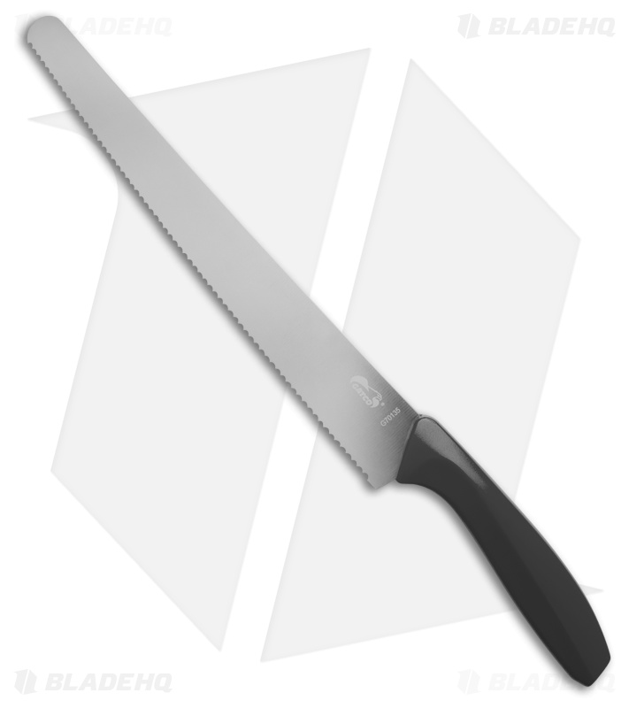 Gatco 14.25" Fixed  Blade Bread Knife Black Zytel