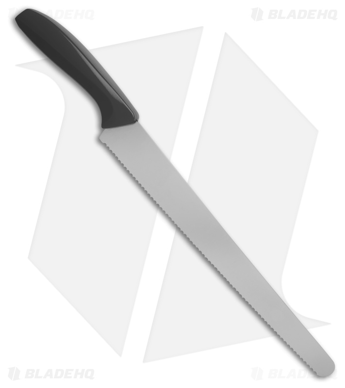 Gatco 14.25" Fixed  Blade Bread Knife Black Zytel