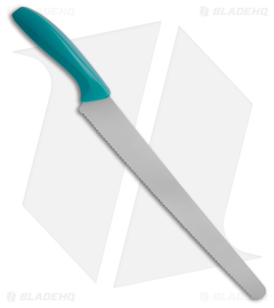 Gatco 14.25" Fixed  Blade Bread Knife Teal Zytel