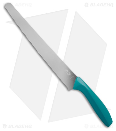 Gatco 14.25" Fixed  Blade Bread Knife Teal Zytel