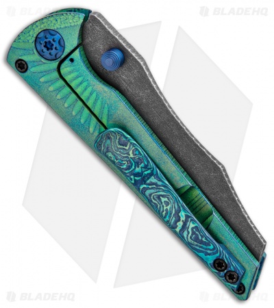 Gavko Custom Leopard Knife Electro Ano Timascus (3.25