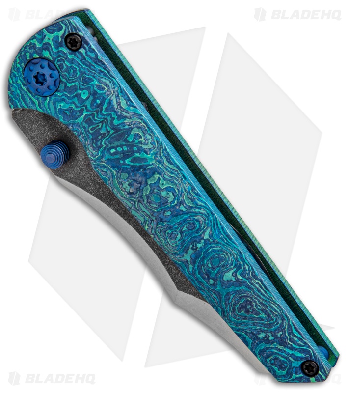 Gavko Custom Leopard Knife Electro Ano Timascus (3.25
