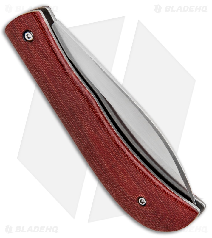 Gedraitis Knives Slip Joint Knife Red Micarta w/ Westinghouse Inlay (3" Satin)