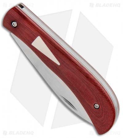 Gedraitis Knives Slip Joint Knife Red Micarta w/ Westinghouse Inlay (3" Satin)
